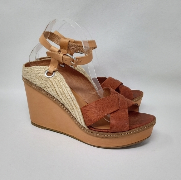 Schuler & Sons Espadrille Slingback Platform Wedge Sandals Women's US 9.5 M - Picture 2 of 12
